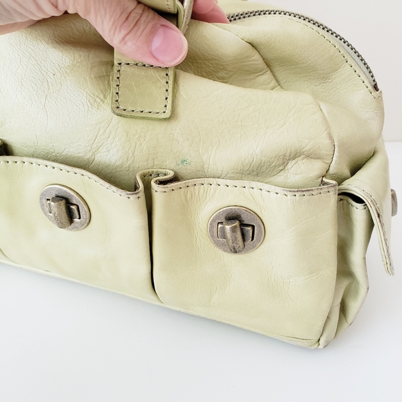 Vintage Cynthia Rowley Light Green Leather Handbag - Picture 13 of 16